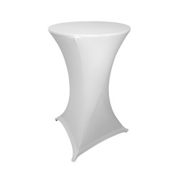 Чехол на стол круглый D=0,8 H=1,1 м Фуршет-9 универсальный бифлекс белый - интернет-магазин КленМаркет.ру