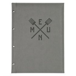 Папка меню вилка и лопатка серая - интернет-магазин КленМаркет.ру