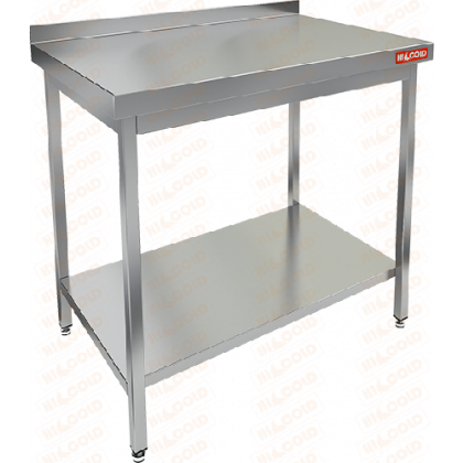 СТОЛ  пристенный с бортом и полкой HICOLD НСО-10/6БП 281111 - интернет-магазин КленМаркет.ру