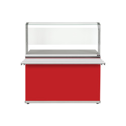 Прилавок нейтральный с верхней полкой Luxstahl ПНП (С) -1200 - интернет-магазин КленМаркет.ру