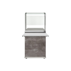 Прилавок нейтральный с верхней полкой Luxstahl ПНП (С)-600 - интернет-магазин КленМаркет.ру