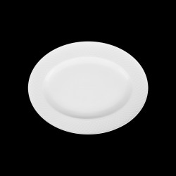 Блюдо овальное «Corone Palazzo» 202х160 мм с орнаментом [LQ-QK15064A] - интернет-магазин КленМаркет.ру