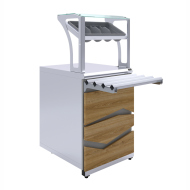 Прилавок для приборов и подносов Luxstahl ПП (С)-600 Premium