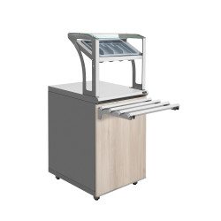 Прилавок для приборов и подносов Luxstahl ПП (С)-600 - интернет-магазин КленМаркет.ру