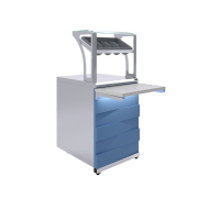 Прилавок для приборов и подносов Luxstahl ПП (С)-600 Premium