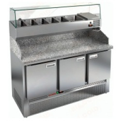 СТОЛ  охлаждаемый для пиццы c гранитной столешницей HICOLD PZE3-222/GN - интернет-магазин КленМаркет.ру