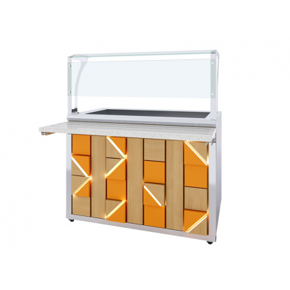 Прилавок холодильный Luxstahl ПХВ (С)-1200 с ванной охлаждаемой Premium - интернет-магазин КленМаркет.ру
