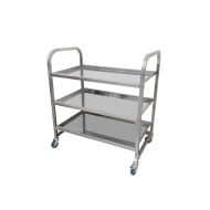 ТЕЛЕЖКА сервировочная Luxstahl нерж. 3 уровня