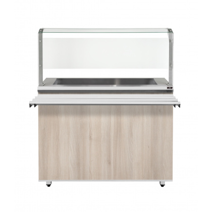 Прилавок холодильный Luxstahl ПХВ (С)- 1500 с ванной охлаждаемой - интернет-магазин КленМаркет.ру