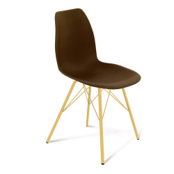 Стул пластиковый «ST29/S37 золото» с жестким сиденьем (окрашенный каркас) - интернет-магазин КленМаркет.ру