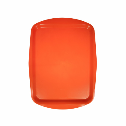 Поднос столовый 490х360 мм оранжевый полипропилен особо прочный [560Т] - интернет-магазин КленМаркет.ру