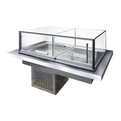 Встраиваемая горизонтальная кондитерская витрина ФИНИСТ Glassier Combo GC-6 (+5...+8°С) - интернет-магазин КленМаркет.ру