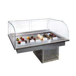 Встраиваемая горизонтальная кондитерская витрина ФИНИСТ Glassier Luxury GL-8 (+5...+8°С) - интернет-магазин КленМаркет.ру