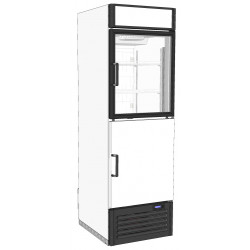 Шкаф морозильный Капри 0,5НСК дверь стеклянная сверху, металл снизу (4.300.149-12) - интернет-магазин КленМаркет.ру