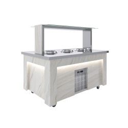 Салат-бар под электрические супницы Luxstahl СБС-1500 Premium - интернет-магазин КленМаркет.ру