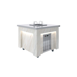 Салат-бар под диспенсеры тарелок Luxstahl СБД-1000 Premium - интернет-магазин КленМаркет.ру