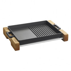 Сковорода для подачи на дерев. подст. 32*26 см гриль прямоуг. чугун LAVA [81249965] - интернет-магазин КленМаркет.ру