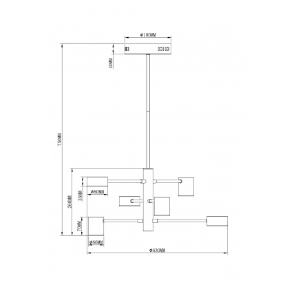 Люстра на штанге Moderli V2740-6CL Lewes - интернет-магазин КленМаркет.ру