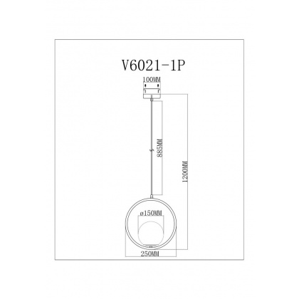 Подвесной светильник Moderli V6021-1P Barocco - интернет-магазин КленМаркет.ру