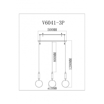 Подвесной светильник Moderli V6041-3P Scrumbel - интернет-магазин КленМаркет.ру