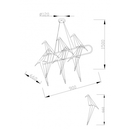 Подвесной светодиодный светильник Moderli V3073-6PL Birds - интернет-магазин КленМаркет.ру