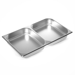 ГАСТРОЕМКОСТЬ 1/1х2,5'' 530х325х65 двухсекционная Luxstahl [125731] - интернет-магазин КленМаркет.ру