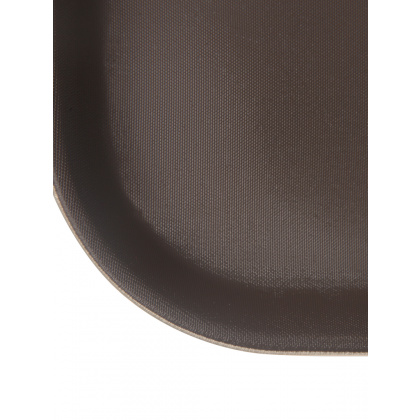 Поднос прорезиненный прямоугольный 460х360х30 мм коричневый [1418CT Brown] - интернет-магазин КленМаркет.ру