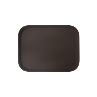 Поднос прорезиненный прямоугольный 460х360х30 мм коричневый [1418CT Brown]