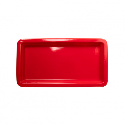 Гастроемкость керамическая «Corone» GN 1/3 322х168х30 мм красная [LQ-QK15077-186C] - интернет-магазин КленМаркет.ру