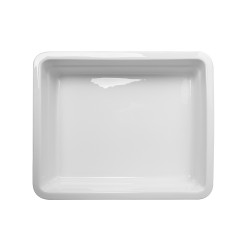 Гастроемкость керамическая «Corone» GN 1/2 326х265х60 мм белая [LQ-QK15029] - интернет-магазин КленМаркет.ру