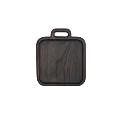 Доска для подачи большая квадратная с ручкой 245х245 мм, дуб - интернет-магазин КленМаркет.ру