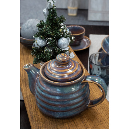 Чайник заварочный с фильтром 550 мл, сине-коричневый «Corone Terra» - интернет-магазин КленМаркет.ру