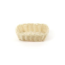 Корзинка пластиковая 180х120 мм бежевая [KT3052] - интернет-магазин КленМаркет.ру