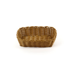 Корзинка пластиковая 210х145 мм коричневая [KT3053] - интернет-магазин КленМаркет.ру