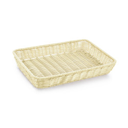 Корзинка пластиковая 415х280 мм бежевая [KT3426] - интернет-магазин КленМаркет.ру