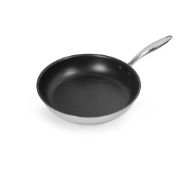 СКОВОРОДА с рифленым дном d=260/55 нерж. антиприг. покрытие, ИНДУКЦИЯ, LUXSTAHL - интернет-магазин КленМаркет.ру