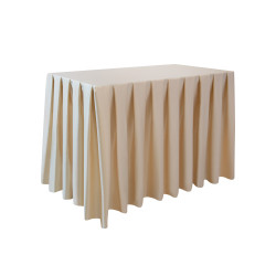 Скатерть-юбка 1,215х0,72х0,89 м «Журавинка» бежевая гладь - интернет-магазин КленМаркет.ру