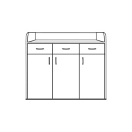 Станция официанта для линий раздач Luxstahl ЛДСП L-1215мм  