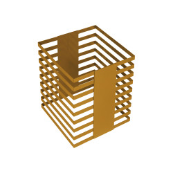 Подставка-куб фуршетная 300х300х380 мм золото Luxstahl - интернет-магазин КленМаркет.ру