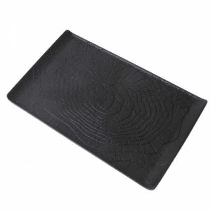 Блюдо прямоугольное 33,5*20,5 см Black Raw Wood - интернет-магазин КленМаркет.ру