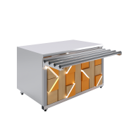 Прилавок нейтральный Junior Luxstahl ПН-1200 Premium (нерж.)	