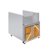 Прилавок для подносов Junior Luxstahl ПП-600 Premium (нерж.)