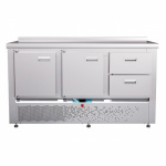 СТОЛ холодильный среднетемпературный СХС-70Н-02 (дверь, дверь, ящики 1/2) с бортом (25120011130)