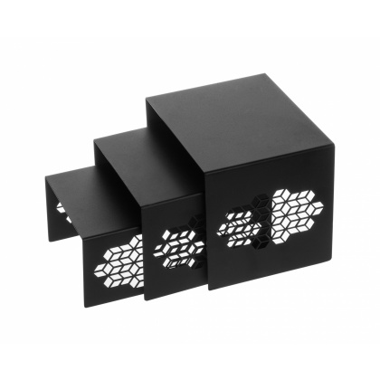 Подставка-куб для фуршета ажурная 150х150х90 мм черный Luxstahl - интернет-магазин КленМаркет.ру