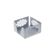 Салфетница ажурная 130х130х70 мм серебро Luxstahl