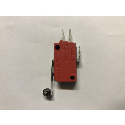 Микропереключатель ролик на лапке SV-166-1C25 16А 250В, длина планки 27мм - интернет-магазин КленМаркет.ру