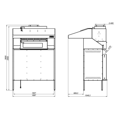 ЗОНТ вытяжной VESTA V2 - интернет-магазин КленМаркет.ру