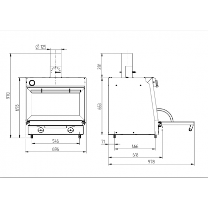 Печь-мангал VESTA Dagrill 70G - интернет-магазин КленМаркет.ру