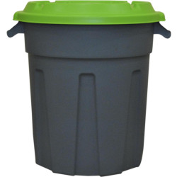 БАК 80л полипропилен d=57,3см h=67,5см с крышкой для пищевых продуктов серый [SC6180, ING6180-НК] - интернет-магазин КленМаркет.ру