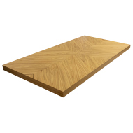 Столешница МДФ 25 мм с фальшбортом, шпон дуба раскладка Елочка